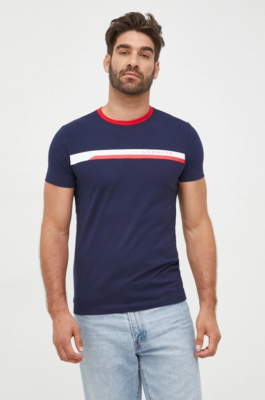 granatowy Lacoste t-shirt