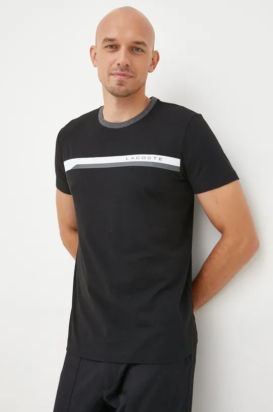μαύρο Μπλουζάκι Lacoste Ανδρικά