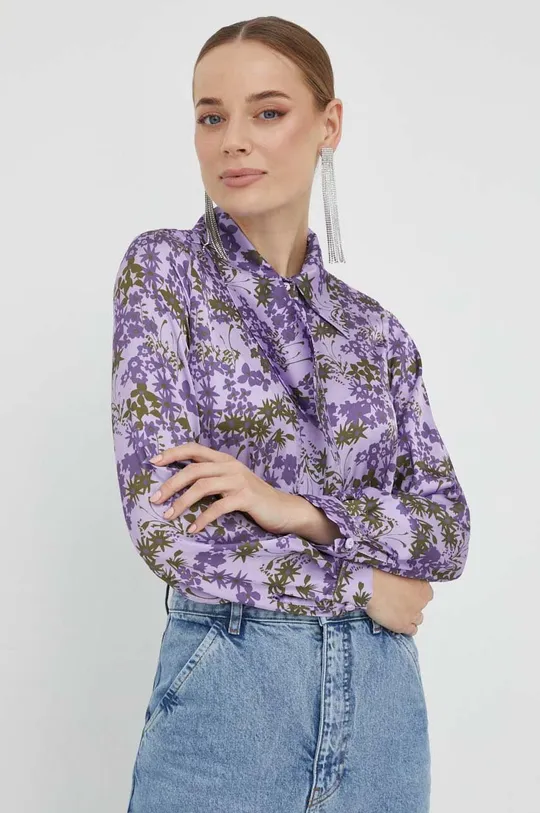 fioletowy Silvian Heach koszula
