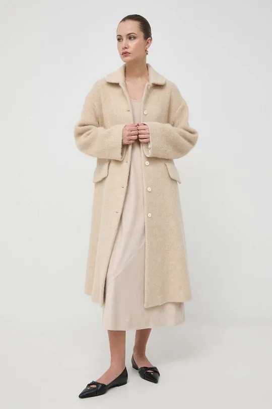 Beatrice B cappotto con aggiunta di lana beige
