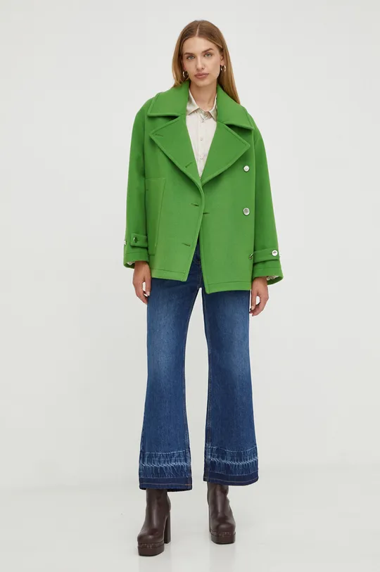 Μάλλινο παλτό Beatrice B πράσινο
