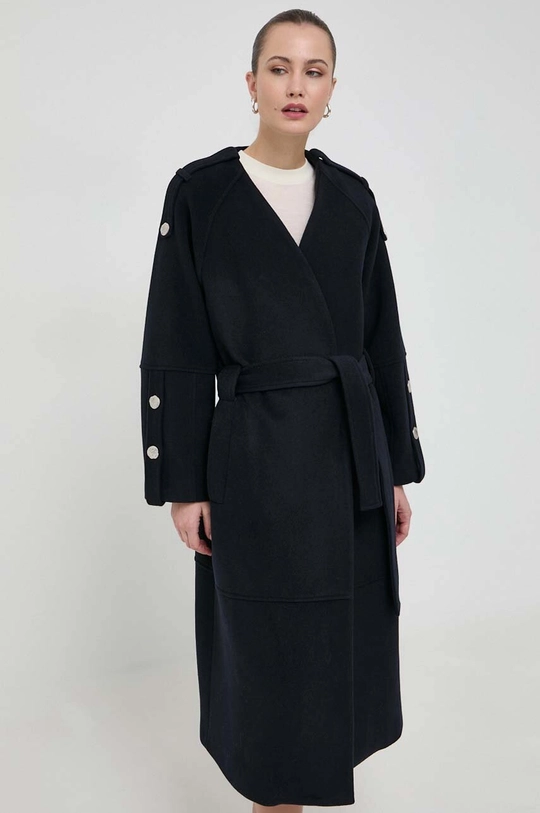 Beatrice B cappotto in lana blu navy