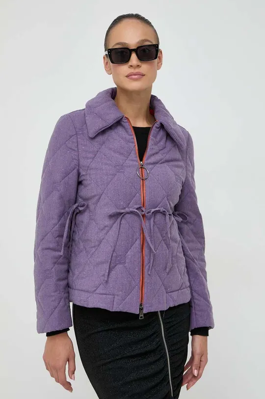 фиолетовой Шерстяная куртка-бомбер Beatrice B