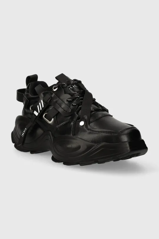 Δερμάτινα αθλητικά παπούτσια GOE μαύρο