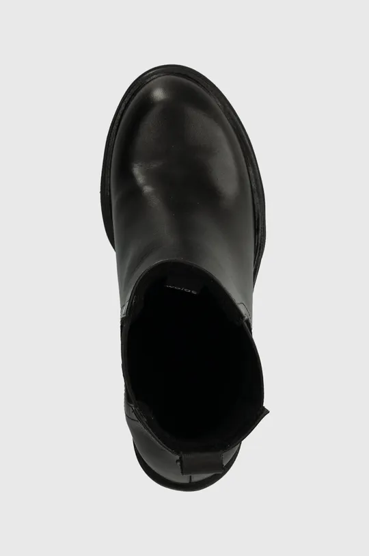 čierna Kožené topánky chelsea Wojas