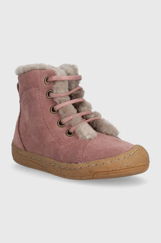 Παιδικές χειμερινές μπότες σουέτ Froddo ροζ