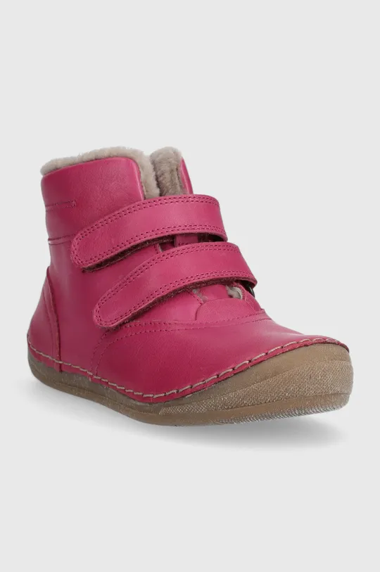 Παιδικές δερμάτινες χειμερινές μπότες Froddo ροζ