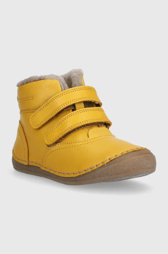 Παιδικές δερμάτινες χειμερινές μπότες Froddo κίτρινο