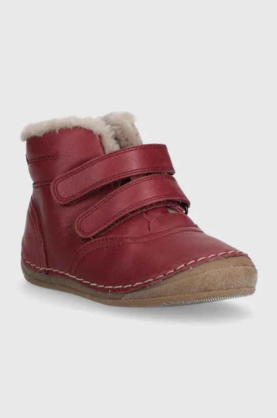 Froddo buty zimowe skórzane dziecięce bordowy