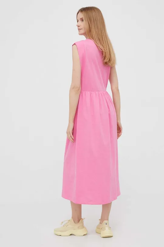 Βαμβακερό φόρεμα Rich & Royal ροζ