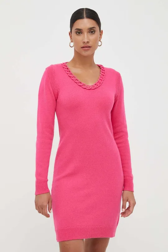 ροζ Φόρεμα από μείγμα μαλλιού Silvian Heach Γυναικεία