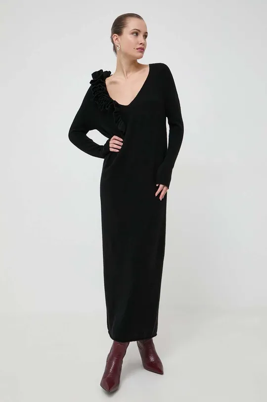μαύρο Μάλλινο φόρεμα Liviana Conti Γυναικεία