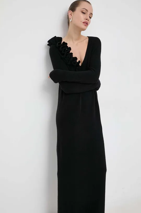μαύρο Μάλλινο φόρεμα Liviana Conti