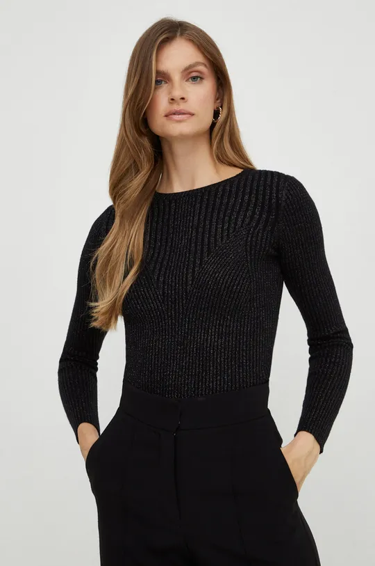 Silvian Heach sweter z domieszką wełny czarny
