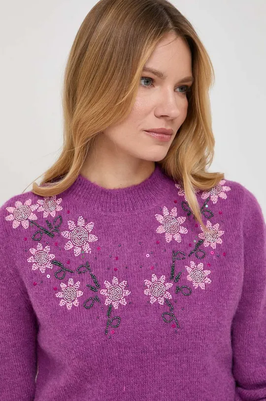 lila Silvian Heach gyapjúkeverék pulóver