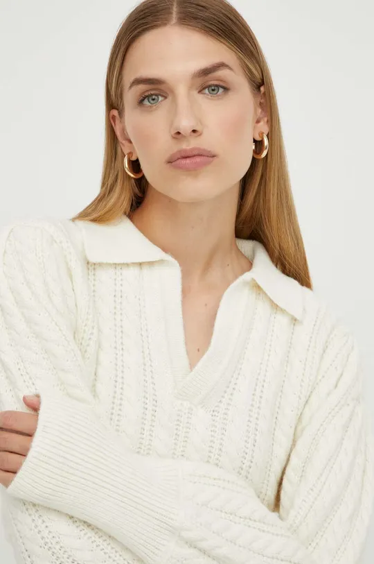 bézs Beatrice B gyapjúkeverék pulóver