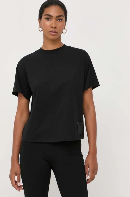 μαύρο Βαμβακερό μπλουζάκι Liviana Conti Γυναικεία