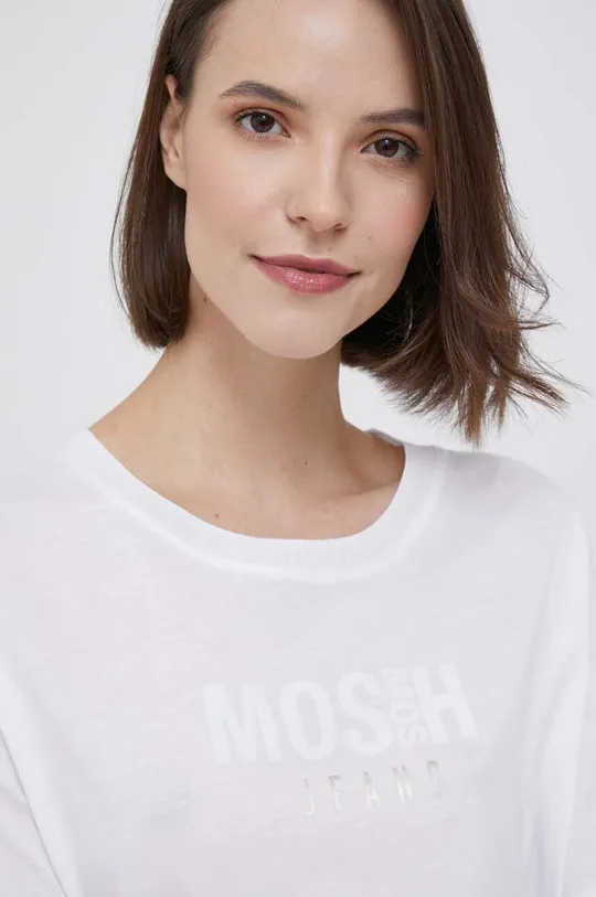 λευκό Βαμβακερό μπλουζάκι Mos Mosh