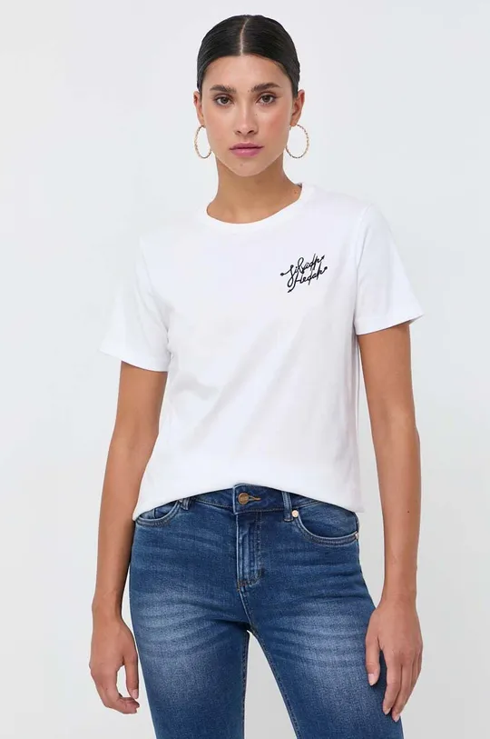 λευκό Βαμβακερό μπλουζάκι Silvian Heach Γυναικεία