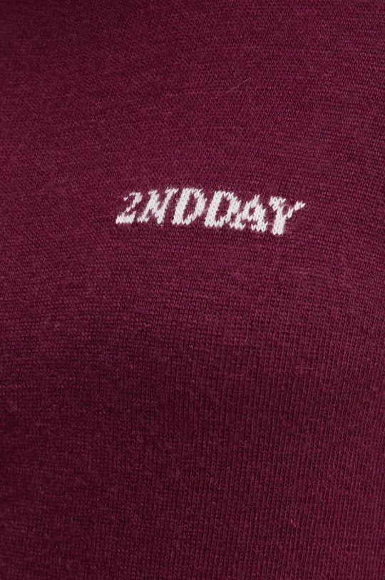 2NDDAY sweter z domieszką wełny Lance TT fioletowy 2245343408