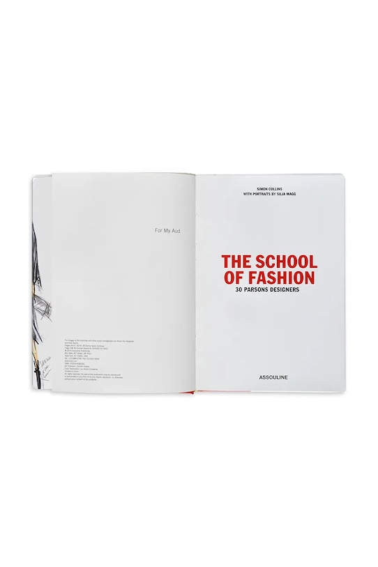 Assouline książka The School of Fashion 30 Parsons Designers by Simon Collins, English multicolor 9781614282051