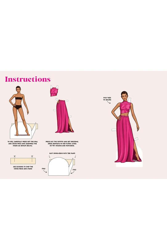 home & lifestyle książeczka dla dzieci Dress Up Zendaya by Julia Murray, English SSB1053 multicolor