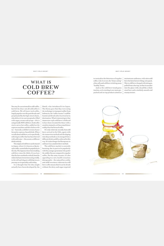 home & lifestyle książka Cold Brew Coffee by Chloe Callow, English beżowy OC1052