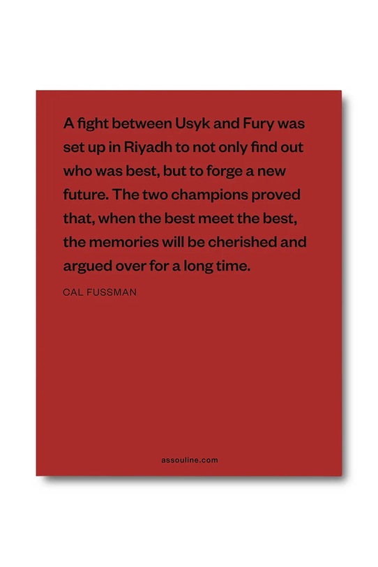 Assouline książka fotograficzna Undisputed Usyk vs. Fury | Legend, Cal Fussman multicolor 9781649805423