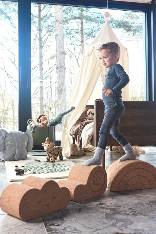 Лайфстайл Табурет OYOY Cork Step Stool M107018 бежевий