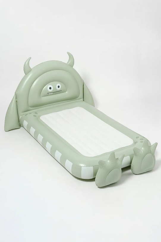 SunnyLife pat gonflabil pentru copii Bed Monster Sage verde S51KSBMS