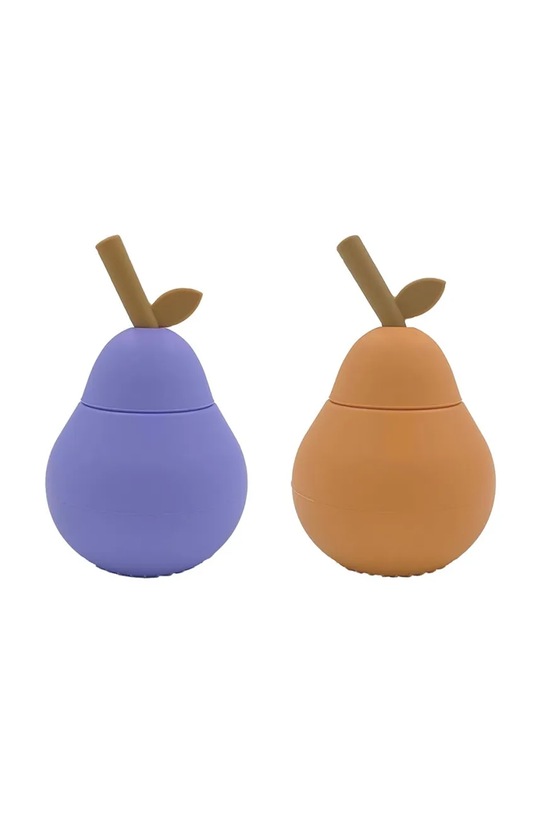 OYOY kubek z pokrywką Pear Cup 8,5 x 13,5 cm 2-pack multicolor M107600