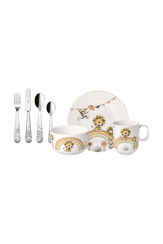 Villeroy & Boch zestaw naczyń i sztućców dla dzieci Roar like a Lion multicolor 14.8673.8435