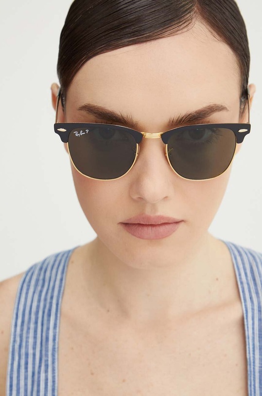 Ray-Ban – Okulary CLUBMASTER METAL szary 0RB3716.187/58.51.D