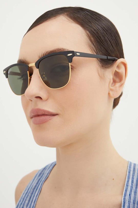 Ray-Ban – Okulary CLUBMASTER METAL szary 0RB3716.187/58.51.D