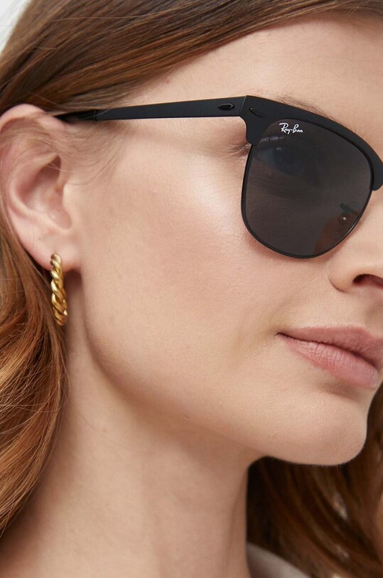 Ray-Ban - Γυαλιά Shiny Black Top Matte Clubmaster μαύρο 0RB3716.186/R5.51.D