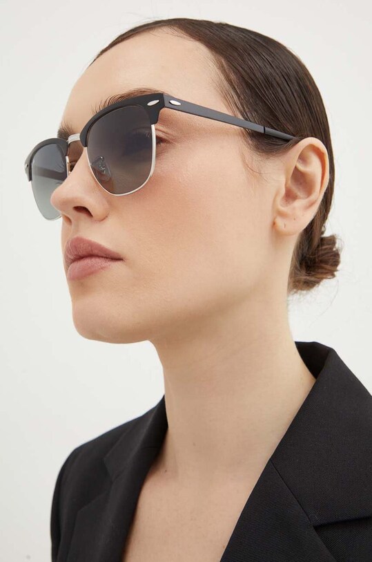 Ray-Ban - Ochelari Clubmaster Metal 0RB3716.900471.51.D negru