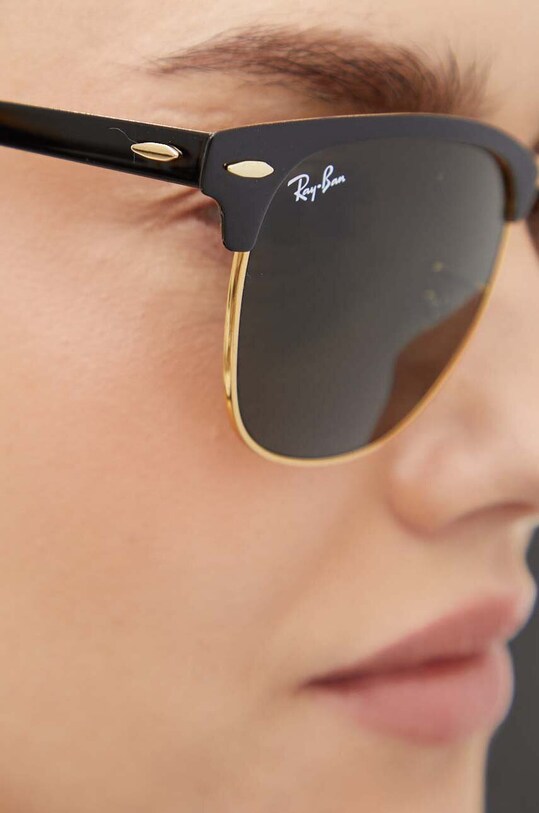Ray-Ban - Szemüveg CLUBMASTER METAL 0RB3716.187.51.D fekete