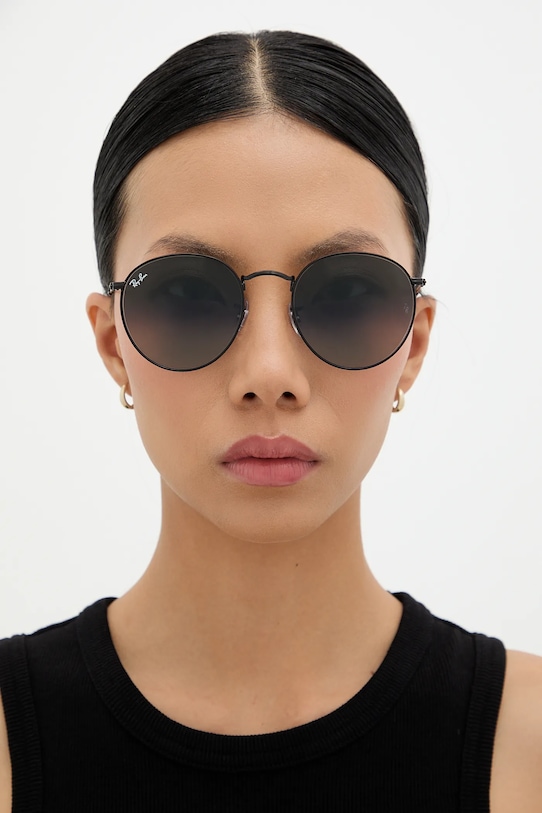 Ray-Ban - Szemüveg ROUND METAL szürke 0RB3447N.002/71.53.D