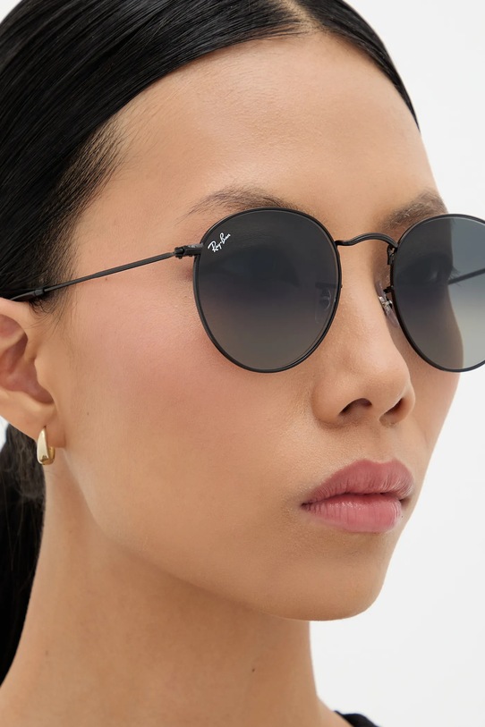 Ray-Ban - Szemüveg ROUND METAL 0RB3447N.002/71.53.D szürke