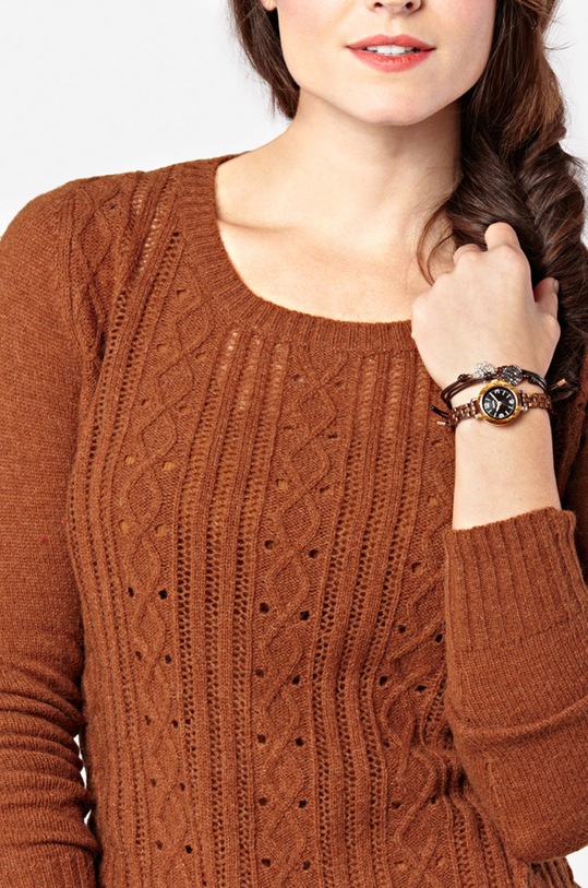 Fossil - Bransoletka JF00118791 JF00118791 brązowy