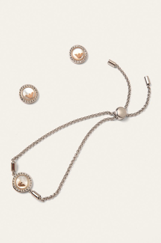 Emporio Armani - Bransoletka i kolczyki EGS2652040 srebrny EGS2652040
