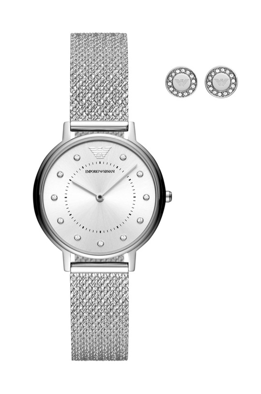 Emporio Armani - Óra és fülbevaló ezüst AR80029