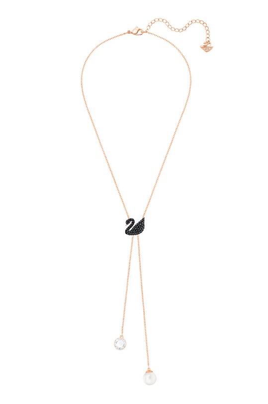 Swarovski - Naszyjnik ICONIC SWAN 5351806 kamień naturalny złoty 5351806
