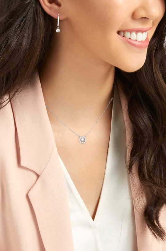 Accesorii Swarovski - Colier si cercei SPARKLING DC 5279018 argintiu