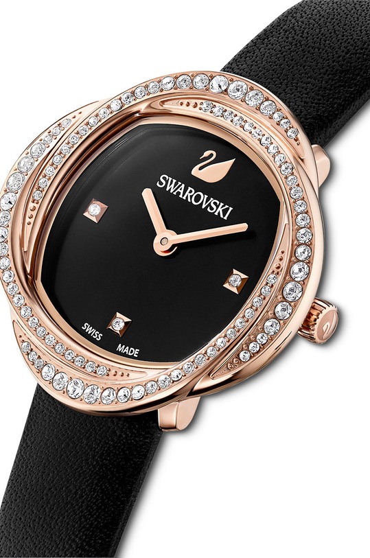 Akcesoria Swarovski - Zegarek CRYSTAL FLOWER 5552421 5552421 czarny