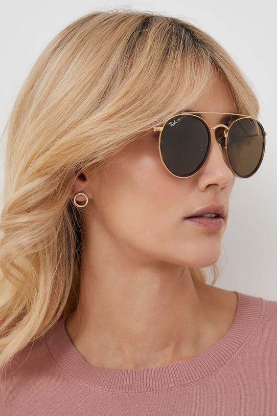 Ray-Ban okulary przeciwsłoneczne jednolita brązowy 0RB3647N