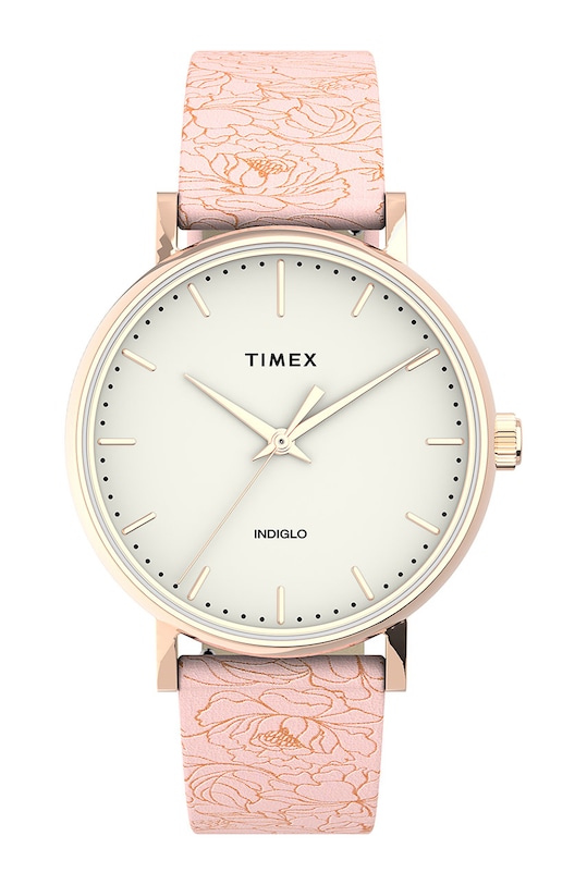 Timex zegarek TW2U40500 Fairfield Floral różowy TW2U40500