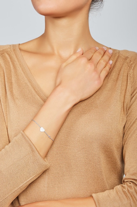 Akcesoria Fossil - Bransoletka JFS00490040 JFS00490040 srebrny