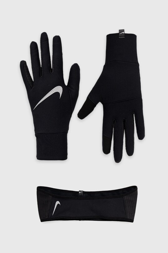 Nike opaska i rękawiczki czarny N.100.0598.082