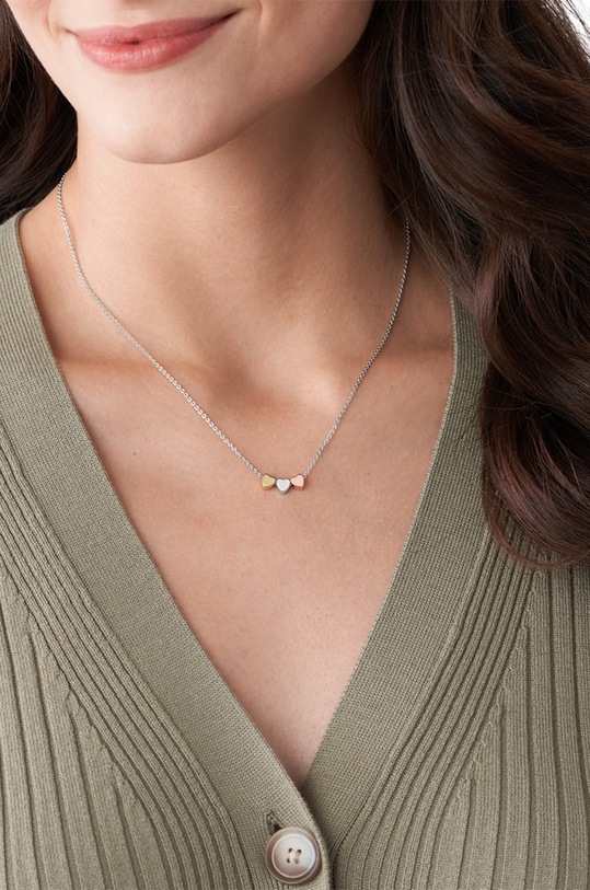 Akcesoria Fossil - Naszyjnik JFS00400998 JFS00400998 srebrny